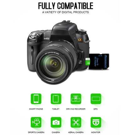 MICRODATA 8GB U1 Green and White TF Memory Card, 8GB