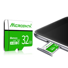 MICRODATA 64GB U3 Green and White TF(Micro SD) Memory Card, 64GB