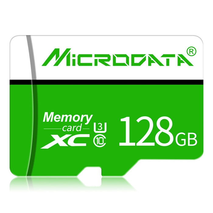 MICRODATA 128GB U3 Green and White TF Memory Card, 128GB