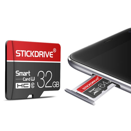 STICKDRIVE 16GB U1 White Line Red and Black TF Memory Card, 16GB