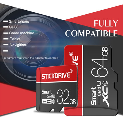 STICKDRIVE 16GB U1 White Line Red and Black TF Memory Card, 16GB