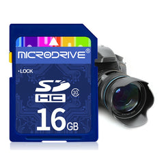 Microdrive 16GB High Speed Class 10 SD Memory Card for All Digital Devices with SD Card Slot, 16GB