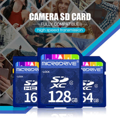 Microdrive 128GB High Speed Class 10 SD Memory Card for All Digital Devices with SD Card Slot, 128GB