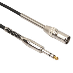 30cm XLR 3-Pin Male to 1/4 inch (6.35mm) Female Plug Stereo Microphone Audio Cord Cable, BK2077KM