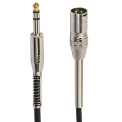 30cm XLR 3-Pin Male to 1/4 inch (6.35mm) Female Plug Stereo Microphone Audio Cord Cable, BK2077KM