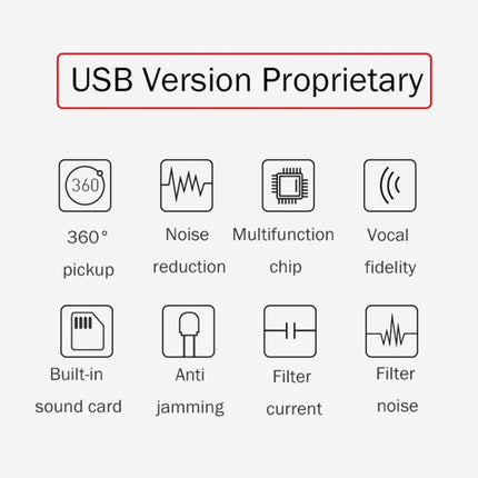 Compatible with PC / Mac for Live Broadcast, Show, KTV, etc., BK USB Port/Black, BK USB Port/Red, BK USB Port/White