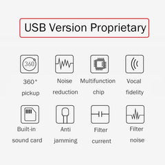 Compatible with PC / Mac for Live Broadcast, Show, KTV, etc., BK USB Port/Red, BK USB Port/White, BK USB Port/Black