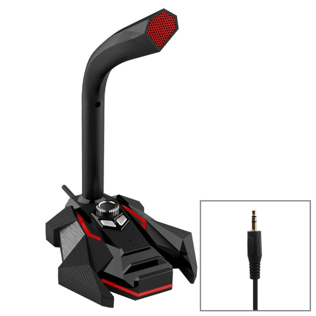 GK Desktop 3.5mm Wired Dual Mic Condenser Microphone, Compatible with PC / Mac for Live Broadcast, Show, KTV, etc., GK  3.5mm Port/Red, GK  3.5mm Port/White