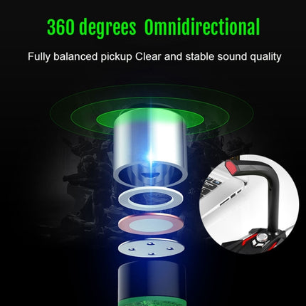 GK Desktop 3.5mm Wired Dual Mic Condenser Microphone, Compatible with PC / Mac for Live Broadcast, Show, KTV, etc., GK  3.5mm Port/Red, GK  3.5mm Port/White
