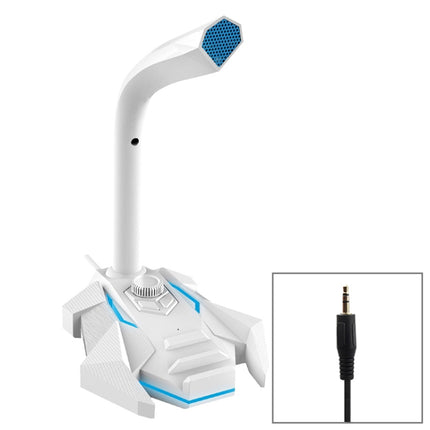GK Desktop 3.5mm Wired Dual Mic Condenser Microphone, Compatible with PC / Mac for Live Broadcast, Show, KTV, etc., GK  3.5mm Port/Red, GK  3.5mm Port/White