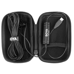 BOYA BY-DM2 USB-C / Type-C Broadcast Lavalier Condenser Microphone with Windscreen for Android Phones / Tablets, BY-DM2