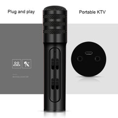 BGN-C7 Condenser Microphone Dual Mobile Phone Karaoke Live Singing Microphone Built-in Sound Card