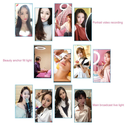 18 inch 55W Two-speed Dimmable Anchor Photography Self-timer LED Ring Fill-in Light with Tripod