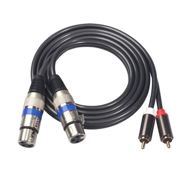 366156-15 2 RCA Male to 2 XLR 3 Pin Female Audio Cable, Length: 1.5m, 366156-15 2 RCA Male to 2 XLR 3 Pin Female