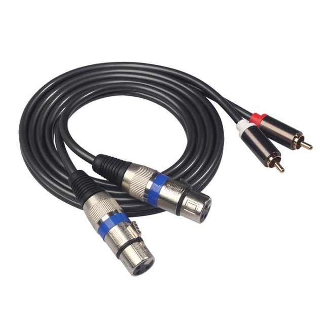 366156-15 2 RCA Male to 2 XLR 3 Pin Female Audio Cable, Length: 1.5m, 366156-15 2 RCA Male to 2 XLR 3 Pin Female