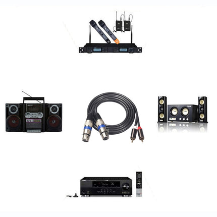 366156-15 2 RCA Male to 2 XLR 3 Pin Female Audio Cable, Length: 1.5m, 366156-15 2 RCA Male to 2 XLR 3 Pin Female