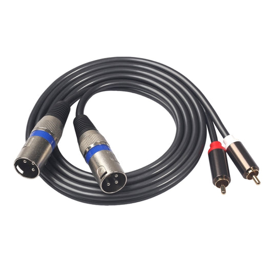 366155-15 2 RCA Male to 2 XLR 3 Pin Male Audio Cable, Length: 1.5m, 366155-15 2 RCA Male to 2 XLR 3 Pin Male