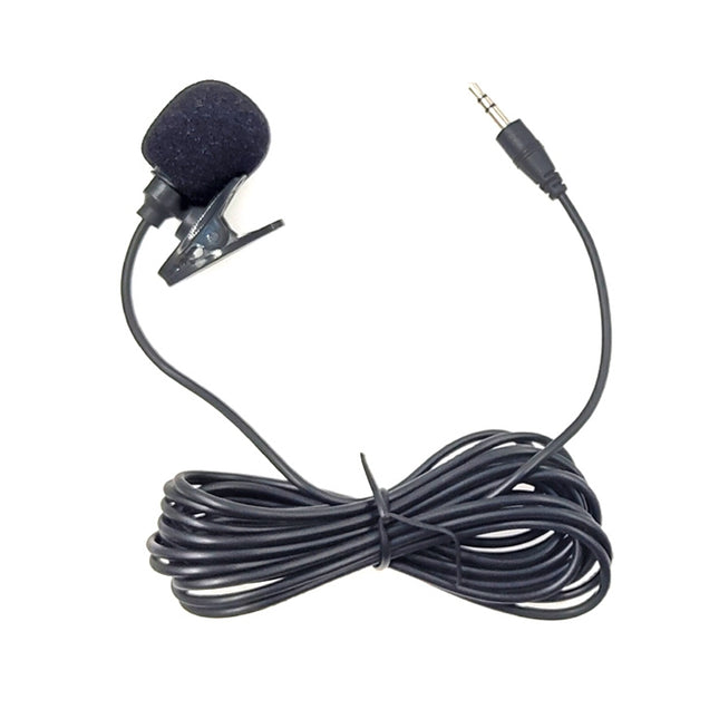 ZJ002MR Stereo 3.5mm Straight Plug Car Sun Visor Wireless Interpreter Tour Guide Megaphone Lavalier Wired Microphone, Length: 3m