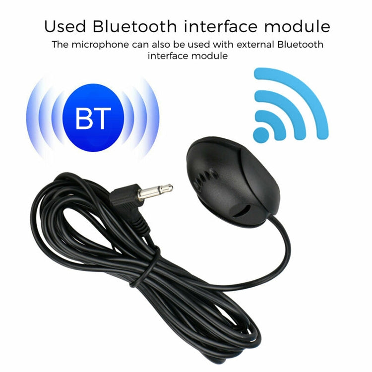 ZJ010MR Mono 2.5mm Angle Head Plug Car Navigation GPS Speaker External Paste Bluetooth Microphone, Length: 3m, 2.5mm
