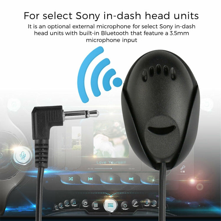 ZJ010MR Mono 2.5mm Angle Head Plug Car Navigation GPS Speaker External Paste Bluetooth Microphone, Length: 3m, 2.5mm