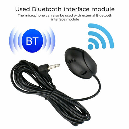 ZJ010MR Mono 3,5 mm Winkelkopfstecker Autonavigation GPS-Lautsprecher Externe Paste Bluetooth-Mikrofon, Länge: 3 m, 3,5 mm