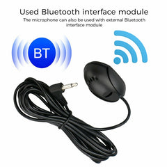 ZJ010MR Mono 3.5mm Angle Head Plug Car Navigation GPS Speaker External Paste Bluetooth Microphone, Length: 3m, 3.5mm