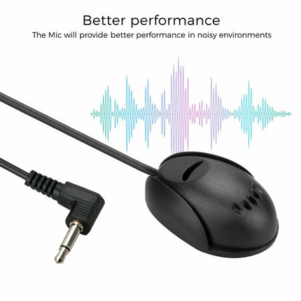 ZJ010MR Mono 3,5 mm Winkelkopfstecker Autonavigation GPS-Lautsprecher Externe Paste Bluetooth-Mikrofon, Länge: 3 m, 3,5 mm