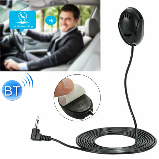 ZJ010MR Mono 3.5mm Angle Head Plug Car Navigation GPS Speaker External Paste Bluetooth Microphone, Length: 3m, 3.5mm