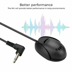 ZJ010MR Mono 3.5mm Angle Head Plug Car Navigation GPS Speaker External Paste Bluetooth Microphone, Length: 3m, 3.5mm