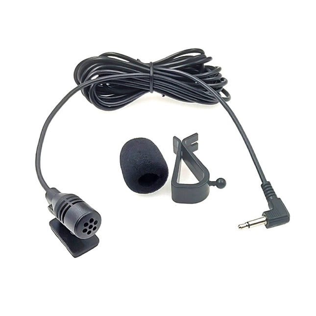 ZJ015MR Mono 3.5mm Angle Head Plug Car Navigation DVD External Paste Microphone, Length: 3m, Mono 3.5mm Angle Head