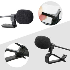 ZJ015MR Stereo 3.5mm Angle Head Plug Car Navigation DVD External Paste Microphone, Length: 3m, Stereo 3.5mm Angle Head