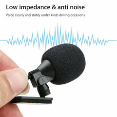 ZJ015MR Stereo 3.5mm Angle Head Plug Car Navigation DVD External Paste Microphone, Length: 3m, Stereo 3.5mm Angle Head