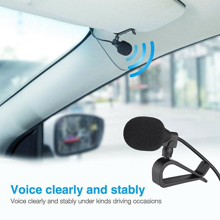 ZJ015MR Mono 3.5mm Straight Plug Car Navigation DVD External Paste Microphone, Length: 3m, Mono 3.5mm Straight