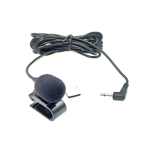 Micrófono de solapa mono con clip adhesivo ZJ025MR para GPS de automóvil/micrófono externo con DVD de audio habilitado con Bluetooth, longitud del cable: 3 m, codo de 90 grados para conector de 2,5 mm, codo para conector de 2,5 mm mono