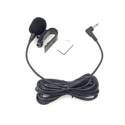 Micrófono de solapa mono con clip adhesivo ZJ025MR para GPS de automóvil/micrófono externo con DVD de audio habilitado con Bluetooth, longitud del cable: 3 m, codo de 90 grados para conector de 2,5 mm, codo para conector de 2,5 mm mono