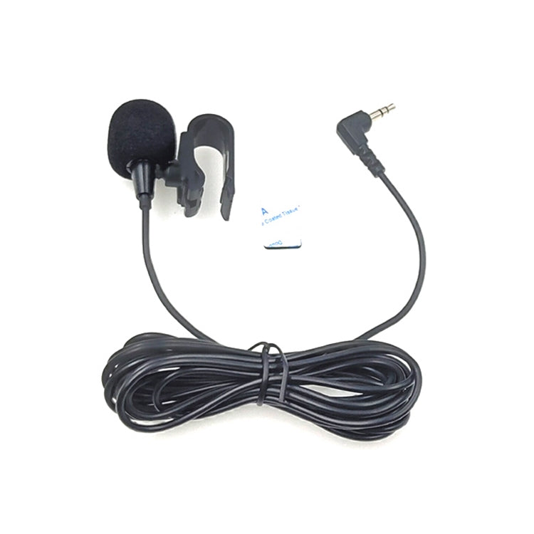 ZJ025MR Stick-on Clip-on Lavalier Stereo Microphone for Car GPS / Bluetooth Enabled Audio DVD External Mic, Cable Length: 3m, 90 Degree Elbow 3.5mm Jack, Elbow 3.5mm Jack Stereo