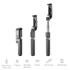 L03 Faltbarer Bluetooth-Selfie-Stick mit Stativ aus Aluminiumlegierung, L03 Weiß, L03 Schwarz