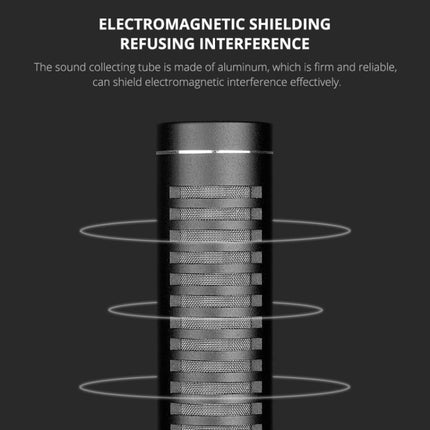 YELANGU YLG9933A MIC07 Professional Interview Condenser Video Shotgun Microphone with 6.5mm Audio Adapter & 3.5mm RXL Audio Cable