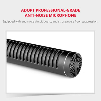 YELANGU YLG9933A MIC07 Professional Interview Condenser Video Shotgun Microphone with 6.5mm Audio Adapter & 3.5mm RXL Audio Cable