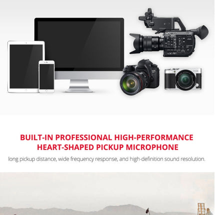 YELANGU YLG9933A MIC07 Professional Interview Condenser Video Shotgun Microphone with 6.5mm Audio Adapter & 3.5mm RXL Audio Cable