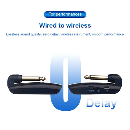 Measy AU688-U 20 Channels Wireless Guitar System Rechargeable Musical Instrument Transmitter Receiver, AU688-U Black