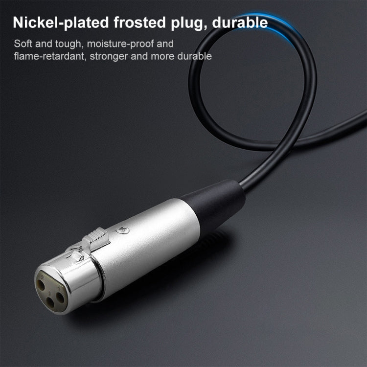 10m XLR 3-Pin Female to 1/4 inch (6.35mm) Mono Shielded Microphone Mic Cable, Length: 10m