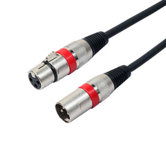 3m 3-Pin XLR Male to XLR Female MIC Shielded Cable Microphone Audio Cord, Length: 3m (Red)