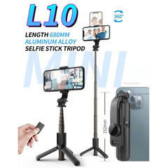 L10 Mini Bluetooth Selfie Stick Tripod Mobile Phone Holder, L10