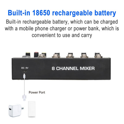 AQA 8-channel Mixer Microphone Effector