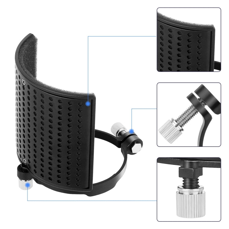 TEYUN PS-4x3 Condenser Microphone U-shaped Blowout Cover Desktop Bracket Audio Accessory Clip, PS-4