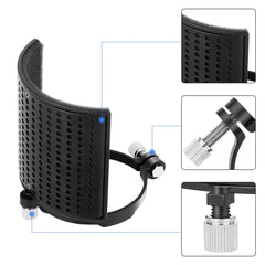 TEYUN PS-4x3 Condenser Microphone U-shaped Blowout Cover Desktop Bracket Audio Accessory Clip, PS-4