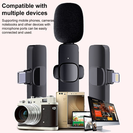 LT07 8 Pin Interface Mini Wireless Lavalier Microphone, 8 Pin 1 To 1