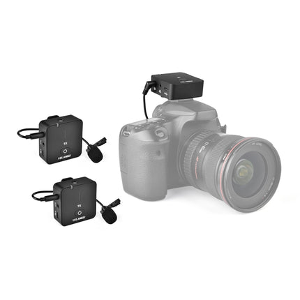 YELANGU MX5S Dual-Channel 2.4GHz Wireless Microphone System with 2 Transmitters and Receiver