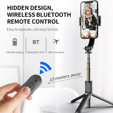 Q08 Gimbal Stabilizer Bluetooth Remote Control Tripod Selfie Stick, Q08 (Black)